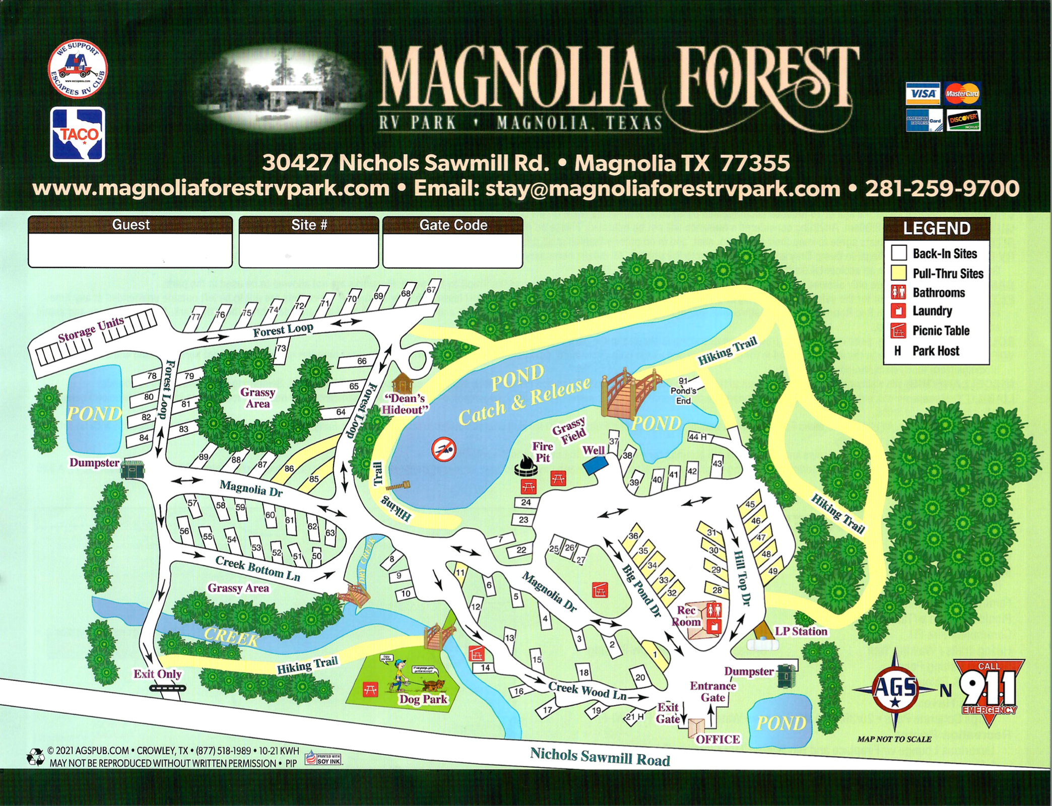 map graphic of Magnolia Forest